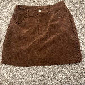 Brown Corduroy Skirt